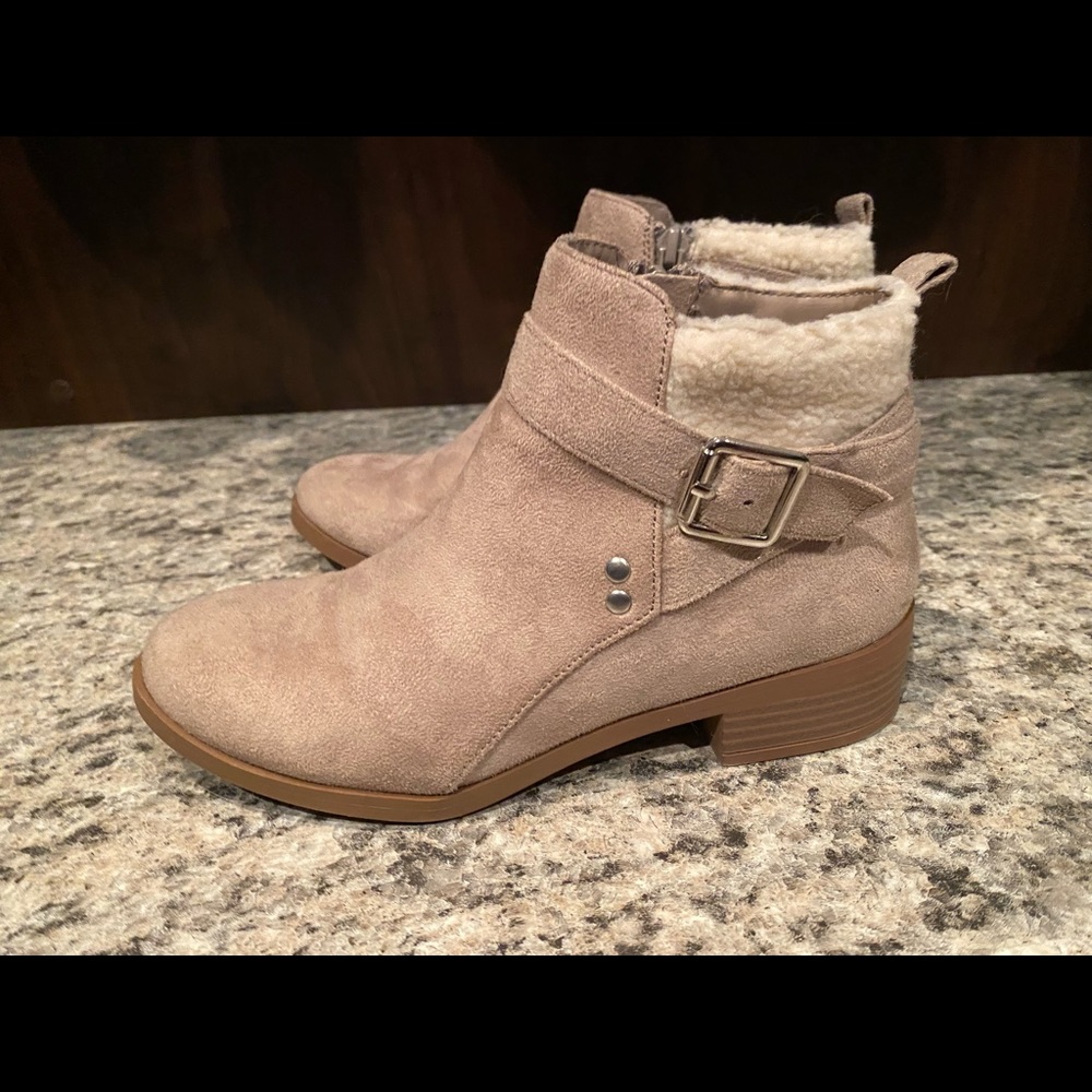 Tan booties